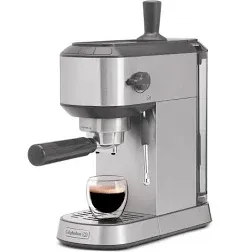 Calphalon Compact Espresso Machine, Home Machine with Medium, Silver 