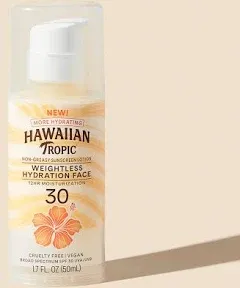 Hawaiian Tropic Silk Hydration Face Lotion Sunscreen SPF 30