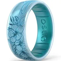 Enso Rings Etched Coastal Silicone Ring