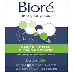 Biore Daily Deep Pore Cleansing Cloths