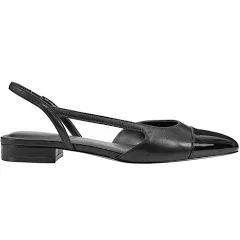 Marc Fisher Women's Dela Leather Toe Cap Slingbacks