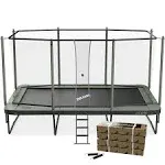 Acon Air 16 Sport HD Rectangular Trampoline with Net and Ladder