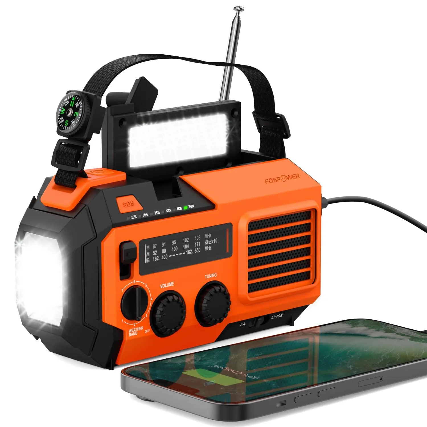 FosPower Emergency Weather Radio Model A6