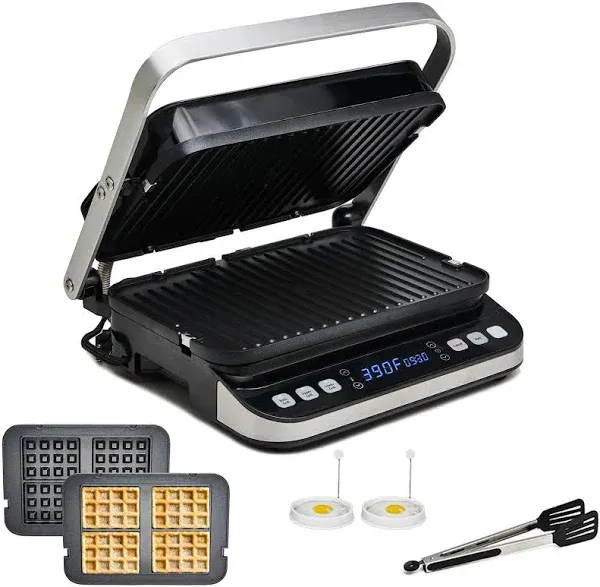 Yedi Total Package 6-in-1 Digital Grill, Waffle Maker, Panini Press, and Griddle