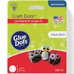 Glue Dots Craft Glue Dots Value Pack, 600 Clear Dots