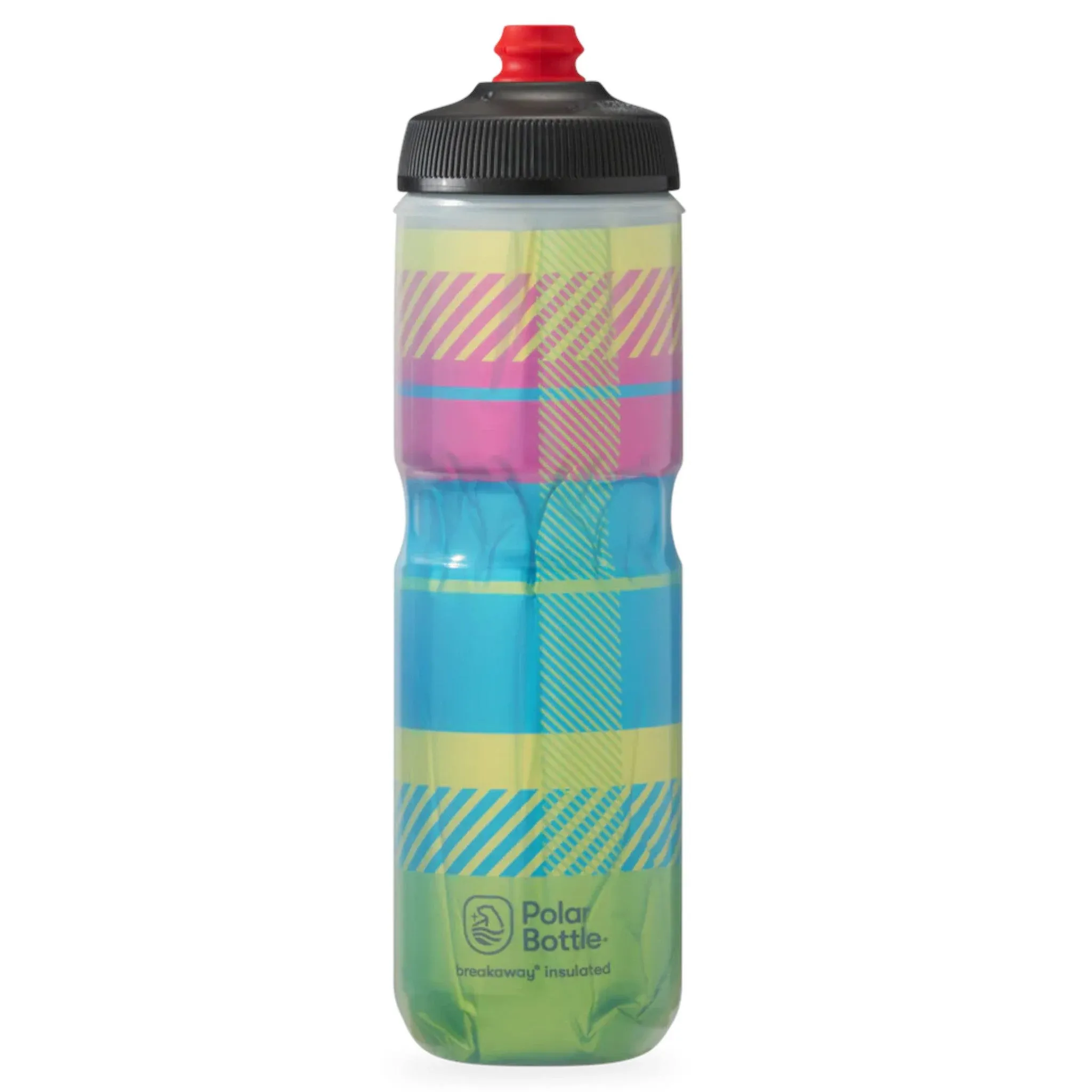 Polar Breakaway Insulated 24oz, Tartan Water Bottle - Green/Blue