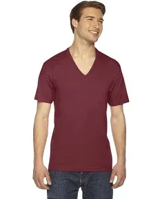 American Apparel Unisex Fine Jersey Short-Sleeve V-Neck Men's