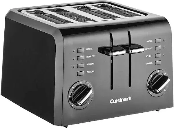 Cuisinart CPT-142 4-Slice Compact Plastic Toaster - BLACK