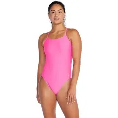 "Speedo Women's Solid Tie Back One Piece Swimsuit"