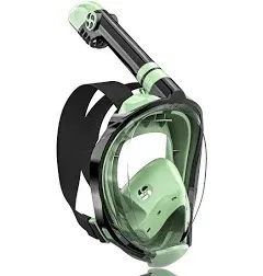 QingSong Full Face Snorkel Mask for Adults &amp; Kids Snorkeling Gear with Camera...