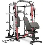 Marcy Smith Machine Cage System Home Gym Multifunction Rack Red