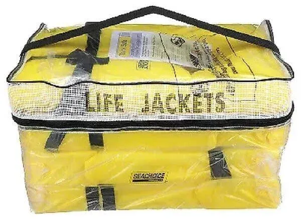 Seachoice Adult Life Vest 4PK With Bag