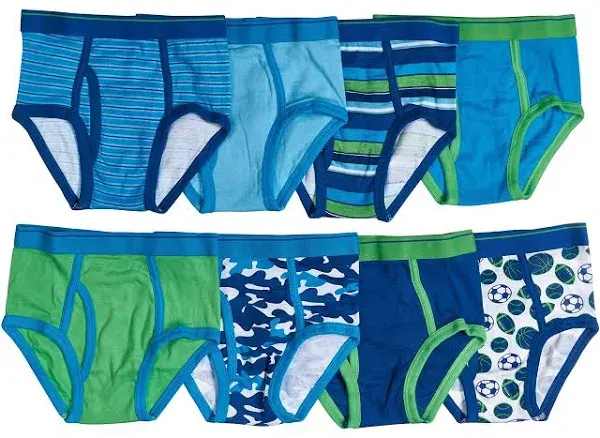 Trimfit Boys Soft 100% Cotton Tagless Briefs Underwear, Various Pack Size Options (8 Pack or 16 Pack)