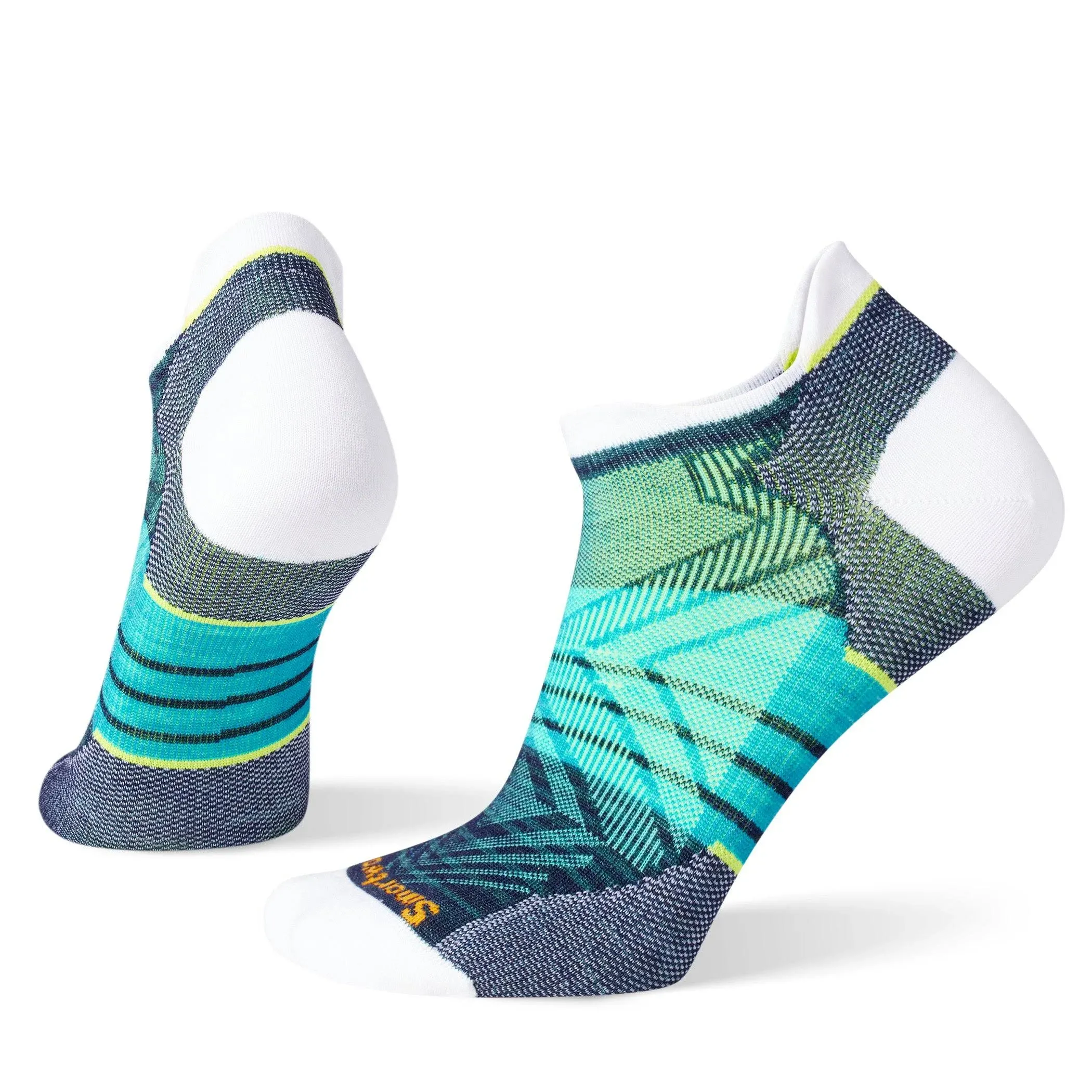 Smartwool Women's Run Zero Cushion Stripe Low Ankle Socks - White