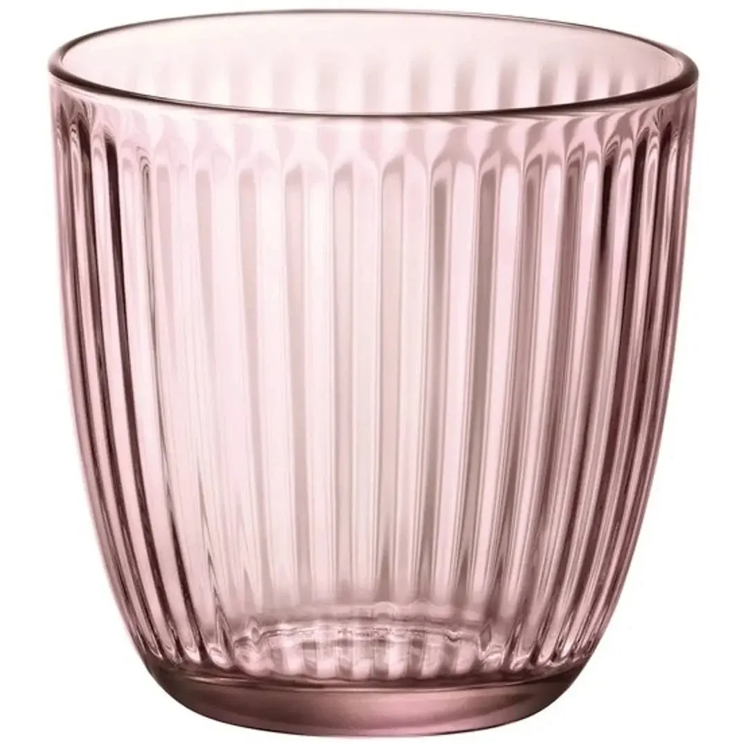 Bormioli Rocco Line 9.75 oz. Water Drinking Glasses (Set of 12) Lilac Rose