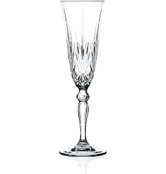 Lorenzo RCR Crystal Melodia Collection Champagne Flutes Glass Set