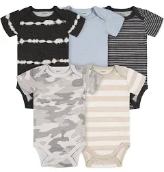 Gerber baby-boys 5-pack Short Sleeve Variety Onesies Bodysuits