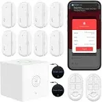 CPVAN Home Alarm System Wireless, DIY Smart Door/Window Alarm for Home Security, WiFi Alarm with Phone App Alert 13 Pieces-kit (Alarm Hub, 8 Door CP9