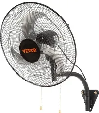 VEVOR Wall Mount Fan, 20 Inch, 3-speed High Velocity Max. 4650 CFM Oscillating I