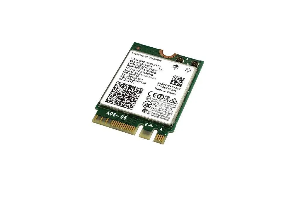 3168NGW Intel Dual Band Wireless-AC 3168 Bluetooth 4.2 WiFi Card G86C0007K310 ...