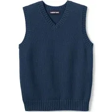 Lands' End School Uniform Kids Cotton Modal Sweater Vest Maize