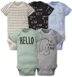 Gerber baby-boys 5-pack Short Sleeve Variety Onesies Bodysuits