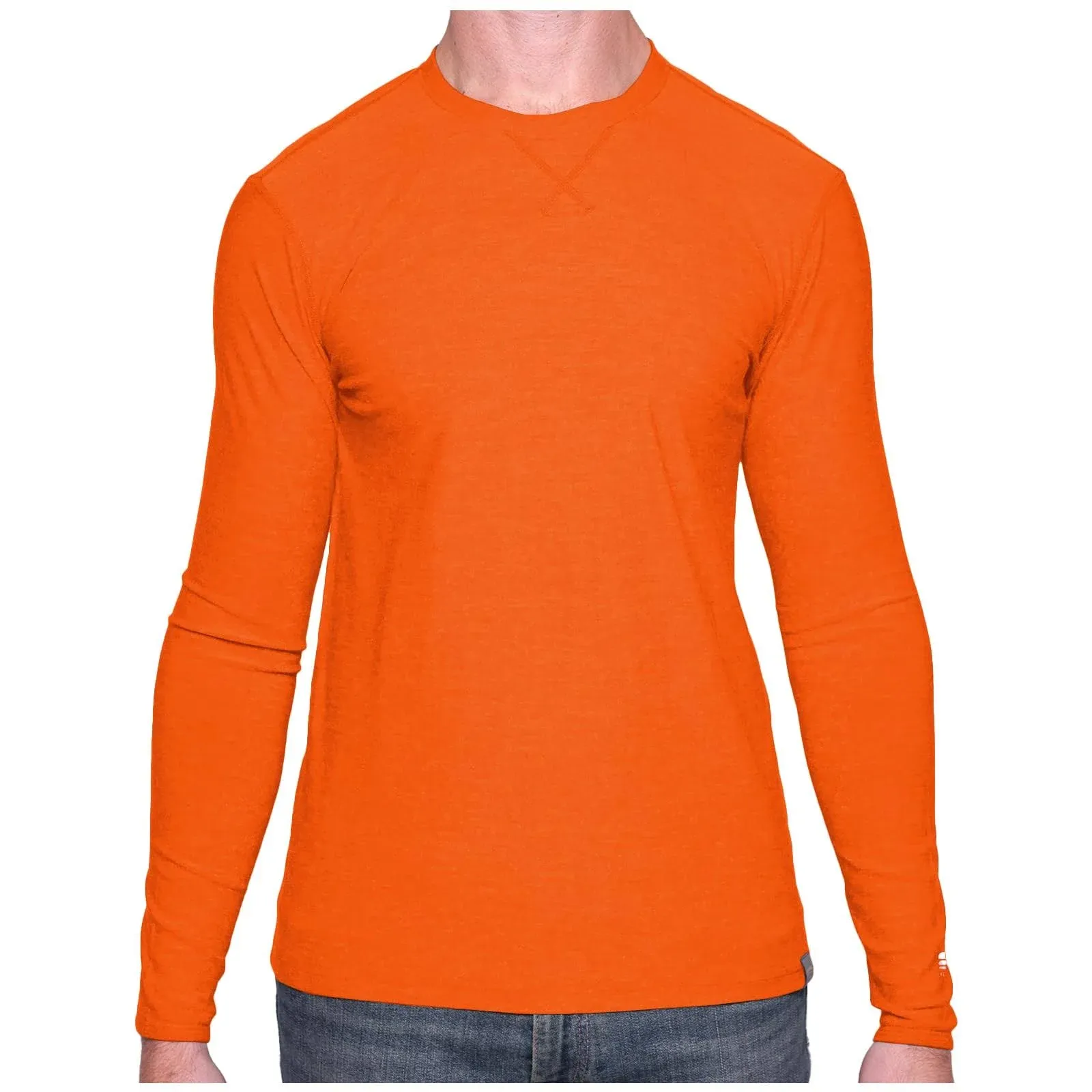 Meriwool Mens 100% Merino Wool Base Layer Lightweight Long Sleeve Thermal Shirt