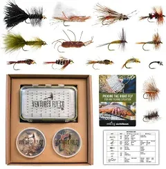 Ventures Fly Co. 40 Premium Hand Tied Fly Fishing Flies Assortment