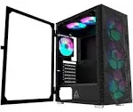 Montech X3 Mesh RGB Tempered Glass ATX Mid-Tower Gaming Computer Case, Black