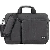 Solo Laptop Bag 15&#034; Padded Multiple Pockets Backpack Convertible Gray