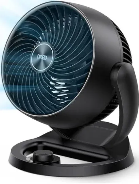 Dreo Fan for Bedroom, 12 Inches, 70ft Powerful Airflow, 28db Quiet Table Air Circulator Fans for Whole Room, 120° Adjustable Tilt, 3 Speeds, Desktop Fan for Home, Office, Kitchen