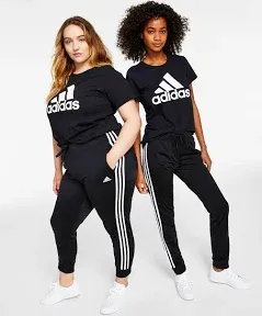 Adidas Women's Warm-Up Tricot Slim Tapered 3-Stripes Track Pants, Black / 2XL