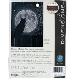 Dimensions Black Moon Cat Counted Cross Stitch Kit