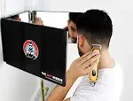 The 360 Mirror - 3 Way Mirror for Self Hair Cutting - Adjustable Trifold Barber 