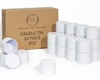 aroparc White Candle Tins