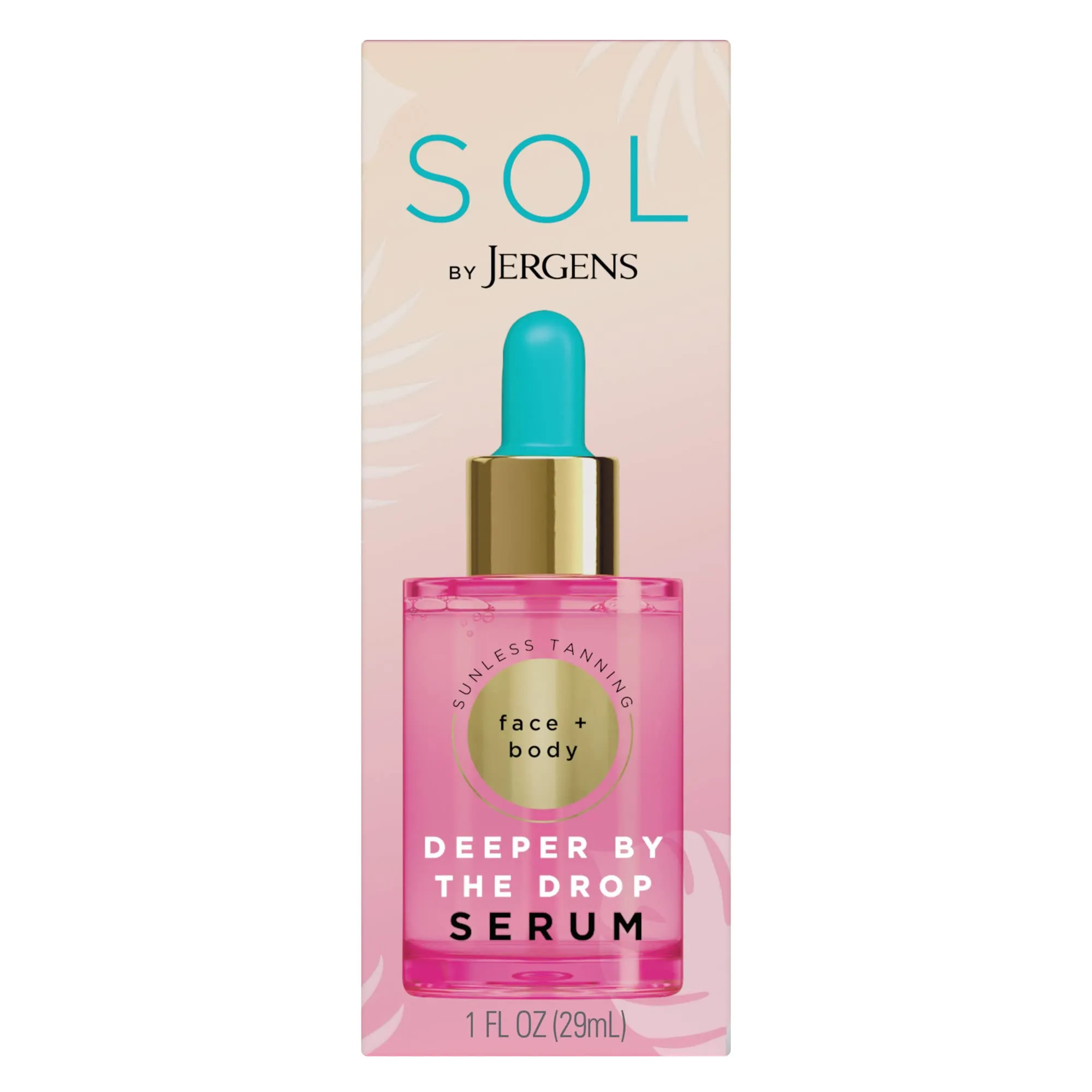 Jergens SOL Deeper by the Drop Self Tanning 1 Fl Oz (Pack of 1), Transparent 