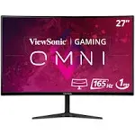 Viewsonic VX2718-2KPC-MHD 27 inch WQHD 1440p 165Hz 1ms Curved Gaming Monitor with Adaptive-Sync Eye Care HDMI and Display Port (Renewed)