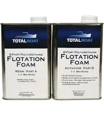 2 Part Polyurethane Flotation Foam 1 QT Density Foam Total Boat NEW Resin Part A