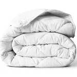 Viscosoft All Seasons Twin/Twin XL Down Alternative Reversible Quilted Comforter - Breathable Premium Twin Extra Long Microfiber White Duvet Cover