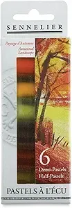 Sennelier Extra-Soft Half Pastel 6 Stick Set, Set of 6, Autumn