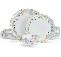 Mikasa Quinn 12-Piece Lightweight Bone China Dinnerware Set