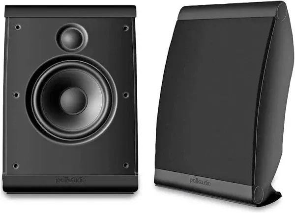 Polk Audio OWM3 Wall and Bookshelf Speakers | The Most High-Performance Versatile Loudspeaker | Paintable Grilles (Pair, Black)