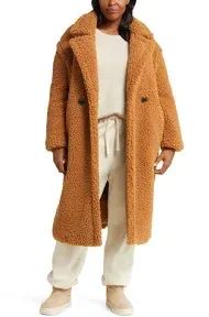 UGG Women's Gertrude Long Teddy Coat