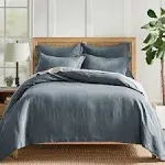 Levtex Home - 100% Linen - Full/Queen Duvet Cover - Washed Linen - White - Duvet Cover Size (90x94in.)