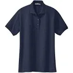 Port Authority L500 Ladies Silk Touch Polo - Navy - XS