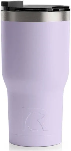 RTIC 20oz Tumbler, Dusty Lilac, Matte, Stainless Steel & Vacuum Insulated, Flip-Top Lid