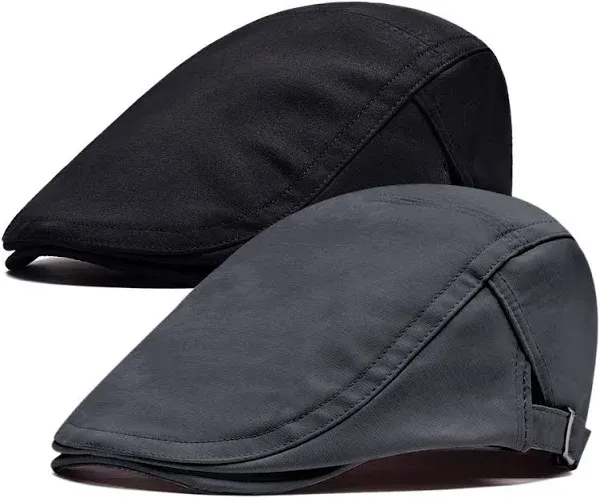 Qossi Men's Flat Cap Ivy Gatsby Newsboy Hunting Hat