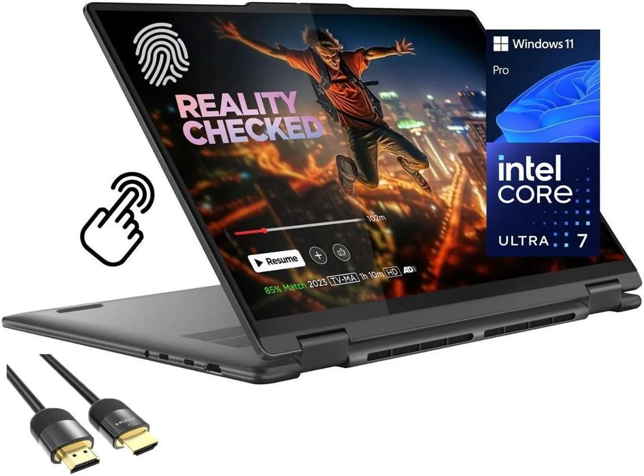 Lenovo - Yoga 7i 2-in-1 16" 2K Touchscreen Laptop - Intel Core Ultra 5 125U with 16GB Memory - 512GB SSD - Storm Grey 83DL0000US