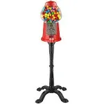 Great Northern Vintage Gumball Machine 15 Inch Glass Bank Red 37 Inch Stand