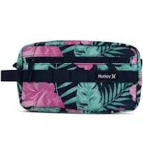 Hurley Women&#039;s Hawaiian Floral Print Hibiscus Make-Up Toiletries Bag Travel NEW